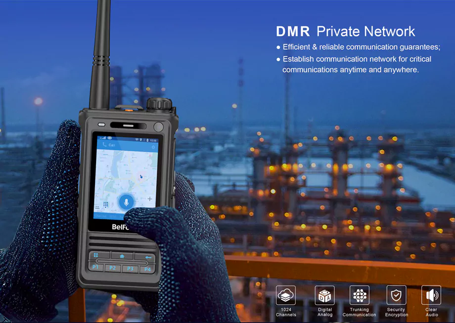 BelFone BF-SCP810 multimode radio works in DMR private network